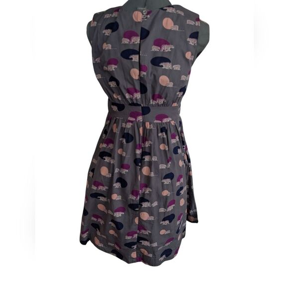 Emily And Fin Cotton Fun Polar Bear Print Gray & Pink‎ Dress Women's Size Small - Picture 5 of 6